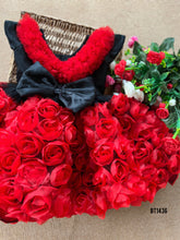 Load image into Gallery viewer, BT1436 Red Flower Theme Party Wear Frock
