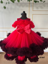 Load image into Gallery viewer, BT1447 Hotpink Party Wear Gown with Ruffles
