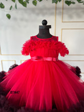 Load image into Gallery viewer, BT1447 Hotpink Party Wear Gown with Ruffles

