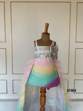 Load image into Gallery viewer, BT1854 Pastel Rainbow Glimmer Dress - A Whirl of Colorful Charm!
