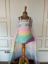 Load image into Gallery viewer, BT1854 Pastel Rainbow Glimmer Dress - A Whirl of Colorful Charm!

