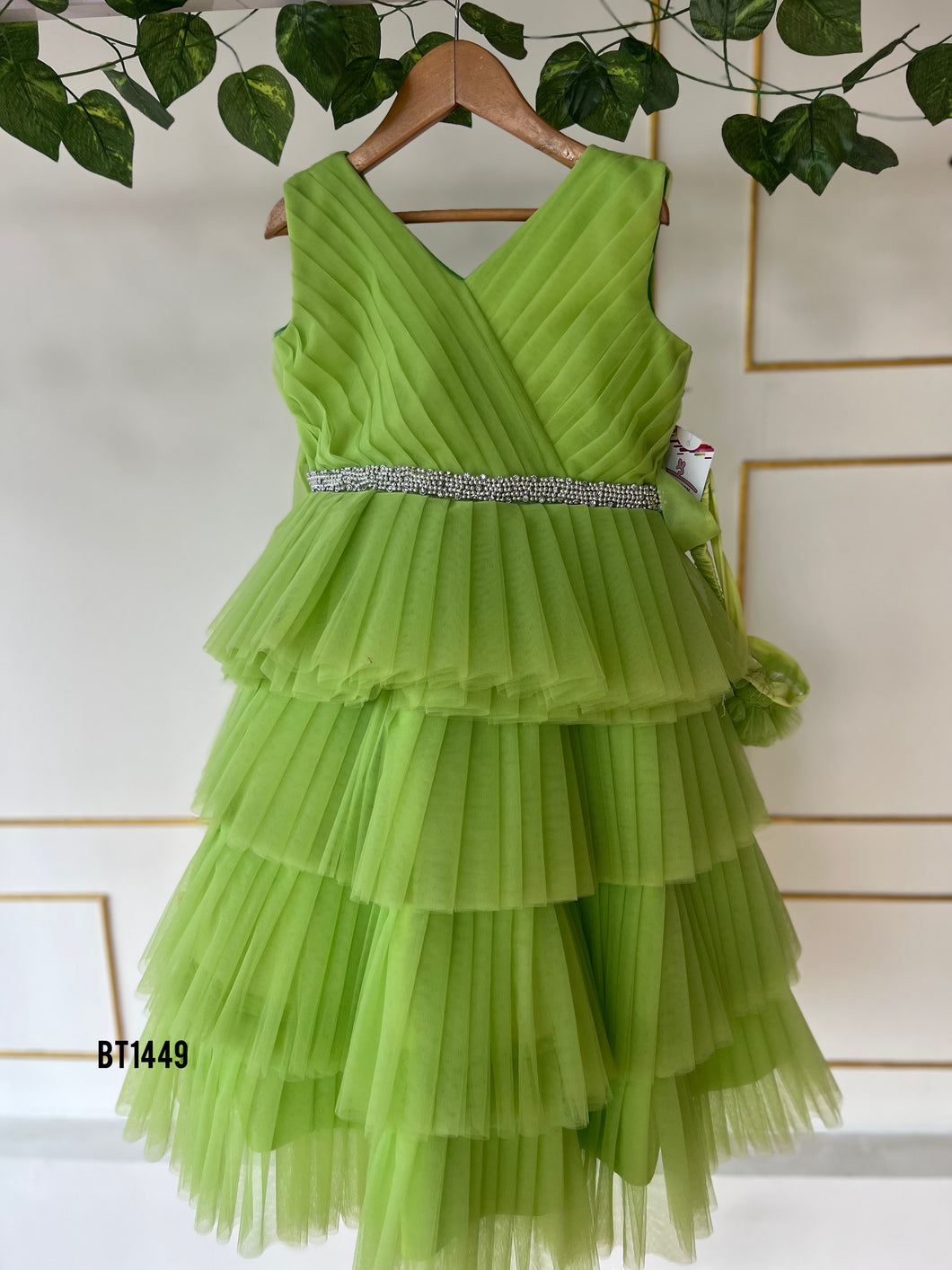 BT1449 Green Multilayer Party wear