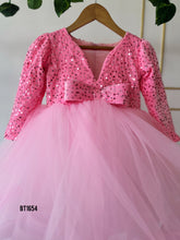 Load image into Gallery viewer, BT1654 Bling Sequins Velvet Party wears For Baby Girls
