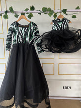Load image into Gallery viewer, BT1671 Midnight Sequin Swirl Party Dress for Little Trendsetters

