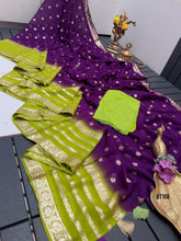 Load image into Gallery viewer, DB108 Imperial Amethyst Saree - Lush Viscose Radiance
