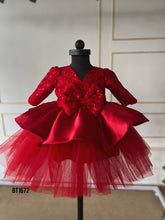 Load image into Gallery viewer, BT1672 Crimson Sequin Dream Dress - Sparkling Delight for Tiny Dancers

