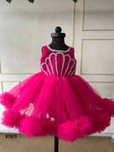 Load image into Gallery viewer, BT1673 Hand Embroidered Party Wear Frock For Baby Girls
