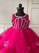 Load image into Gallery viewer, BT1673 Hand Embroidered Party Wear Frock For Baby Girls

