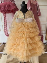 Load image into Gallery viewer, BT1453 Golden Glitter Gala Dress - Where Little Dreams Sparkle
