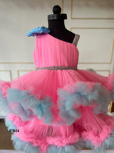 Load image into Gallery viewer, BT1454 Pastel One shoulder Ruffles Party wear
