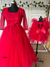 Load image into Gallery viewer, BT1458 Ruby Rendezvous – Opulent Mother &amp; Child Attire Set
