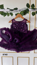 Load image into Gallery viewer, BT1461 Purple Bling Party wear Frock
