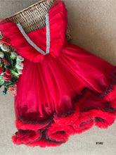 Load image into Gallery viewer, BT1462 High Low Double Color Ruffle Party Wear
