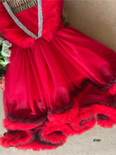 Load image into Gallery viewer, BT1462 High Low Double Color Ruffle Party Wear
