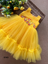 Load image into Gallery viewer, BT1463 Hand Embroidery Birthday Frock
