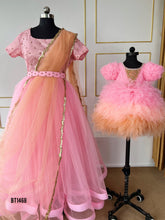 Load image into Gallery viewer, BT1468 Enchanted Garden Gala: Blossom Pink Mommy &amp; Me Gown
