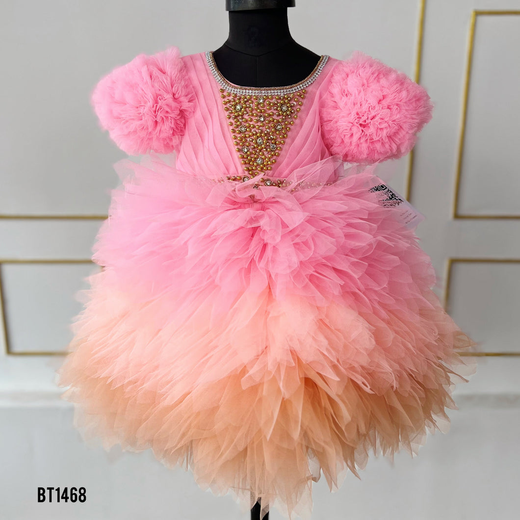 BT1468 Luxury Birthday Party Wear for Baby Girls