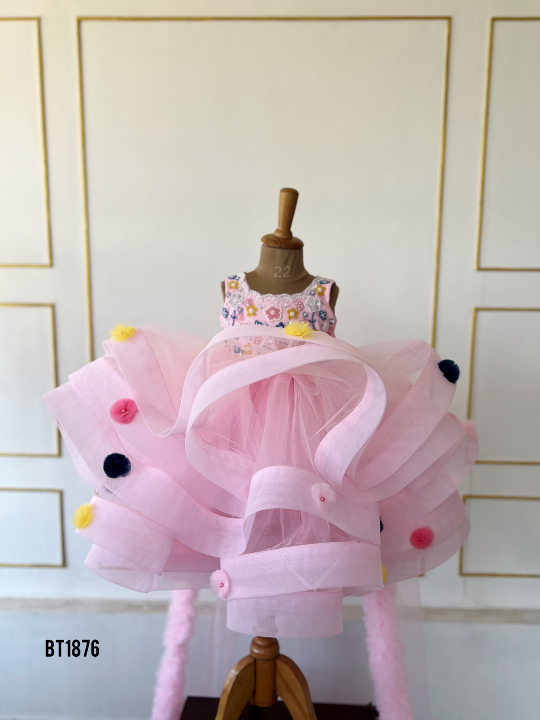 BT1876 Blossoming Charm - Pink Petal Parade Dress