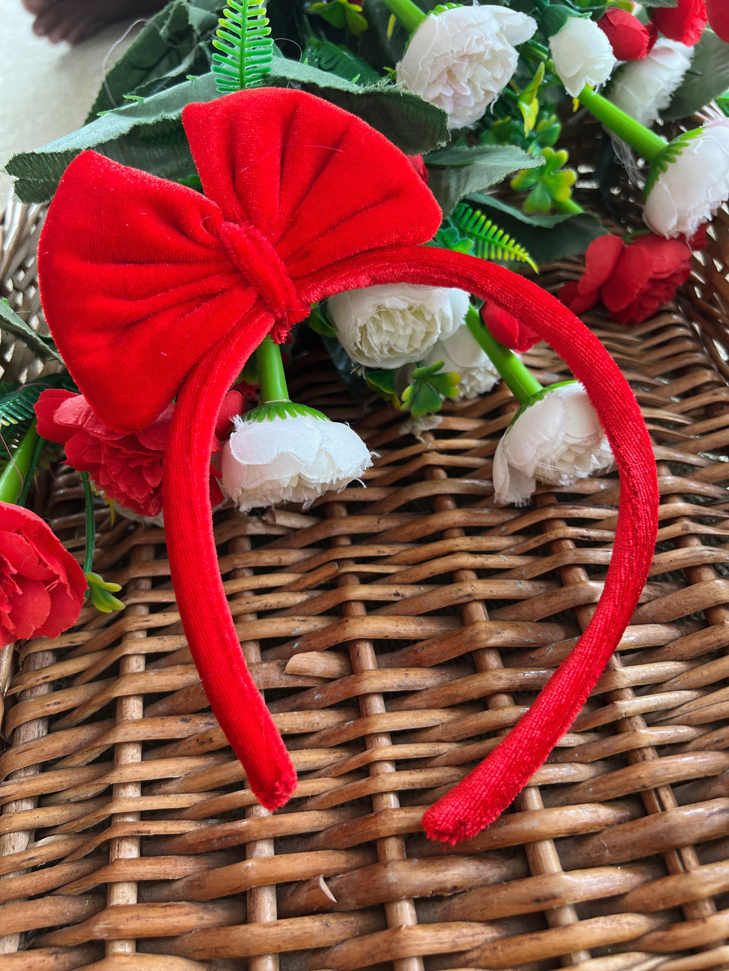 Scarlet Swirl - Baby's Festive Headband