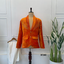 Load image into Gallery viewer, BT2461 Burnt Orange Velvet Designer Blazer for Boys Birthday &amp; Party Wear
