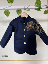 Load image into Gallery viewer, BT1994 Roar in Style: Majestic Navy Kurta for Father &amp; Son
