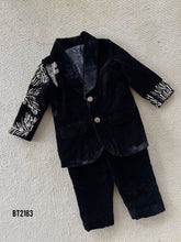 Load image into Gallery viewer, BT2183 Royal Velvet Black Boys Party Wear Suit for Little Gentlemen 🖤✨
