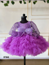 Load image into Gallery viewer, BT1646 Shimmer Party Wear Frock For Baby Girls

