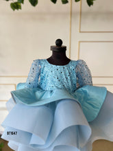 Load image into Gallery viewer, BT1647 Crinoline Bouncy Birthday Party Wear Frock  For Baby Girls
