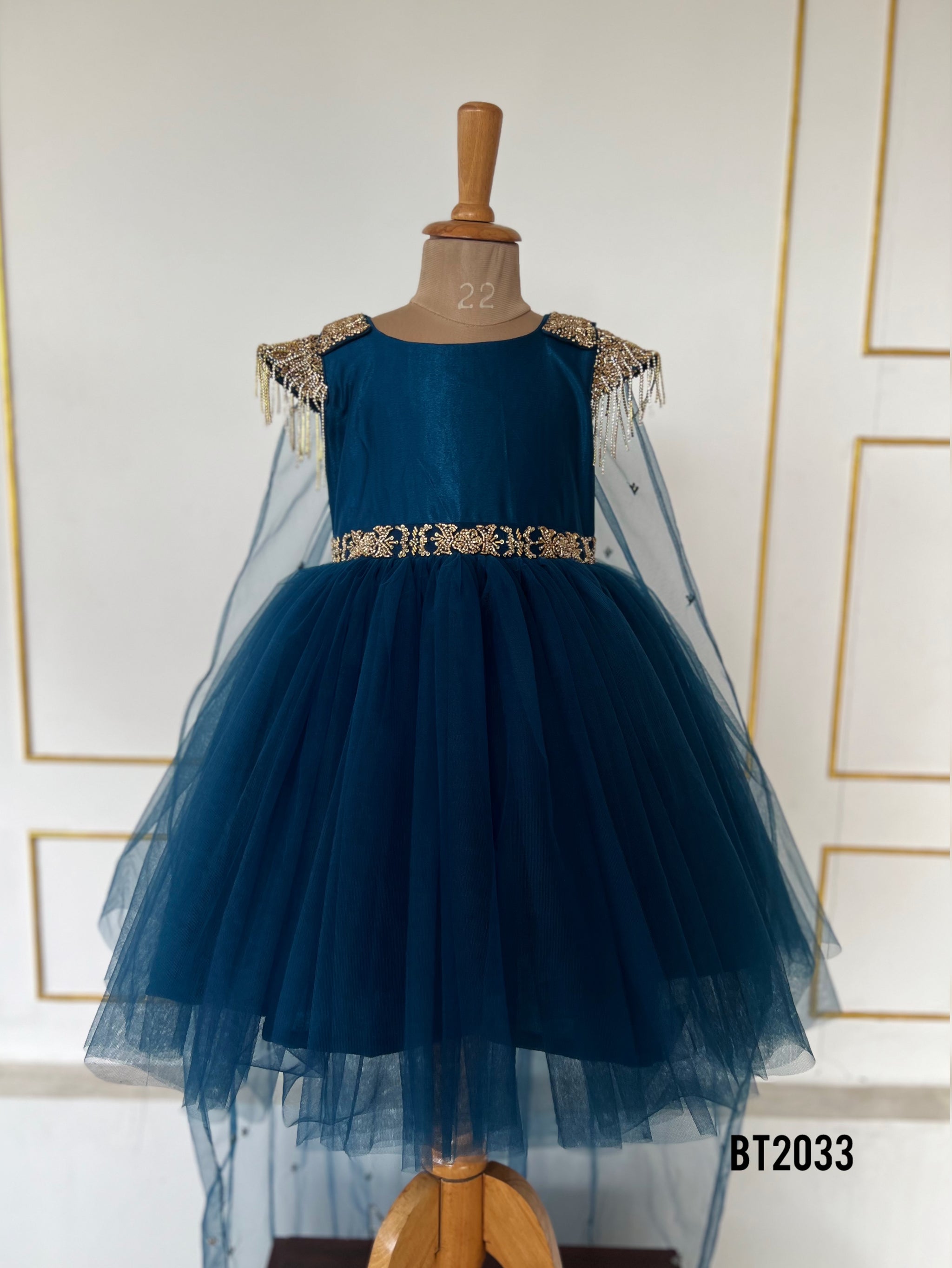 BT2033 Majestic Midnight Blue Dress for Little Royals