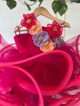 Load image into Gallery viewer, BT1599 Flower Theme Bouncy Birthday Party Wear For Baby Girls
