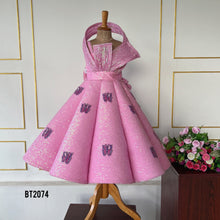 Load image into Gallery viewer, BT2074 🦋 Pink Butterfly Delight: A Fairytale Party Gown 🎉
