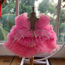 Load image into Gallery viewer, BT1978 🧚‍♀️ Pink Butterfly Dreams: Enchanting Dress for Little Fairies 🧚‍♀️
