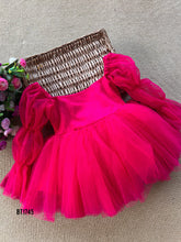 Load image into Gallery viewer, BT1745 Radiant Fuchsia Fantasy Dress - A Vivid Celebration for Your Little Star
