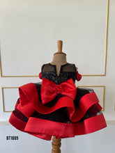 Load image into Gallery viewer, BT1889 Crimson Charm Layered Dress - Radiant Rosette
