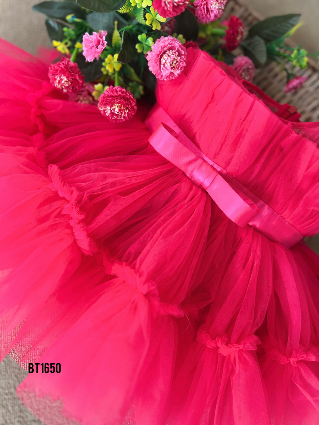 BT1650 Crimson Joy Dress – A Burst of Celebration