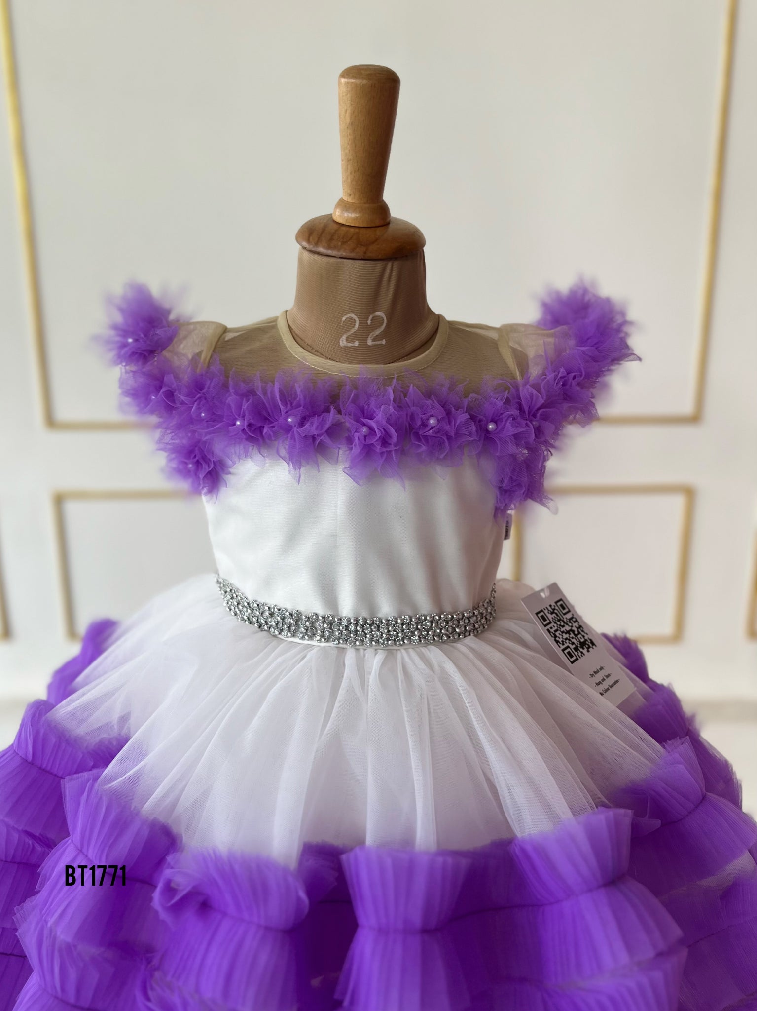 BT1771 Lilac Fairy Tale Ruffle Dress for Little Charms BabyTeen Fashion BT1771 Lilac Fairy Tale Ruffle Dress for Little Charms BabyTeen Fashion
