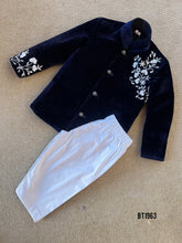 Load image into Gallery viewer, BT1963 Luxurious Navy Blue Baby Boys Party Wear Jacket – Perfect for Special Occasions
