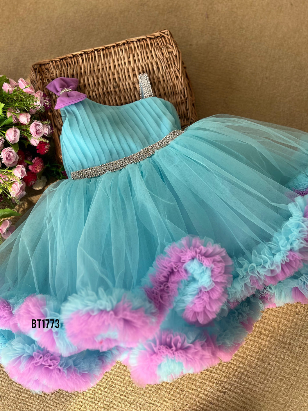 BT1773 Enchanted Garden Princess Dress - Aquamarine Dream