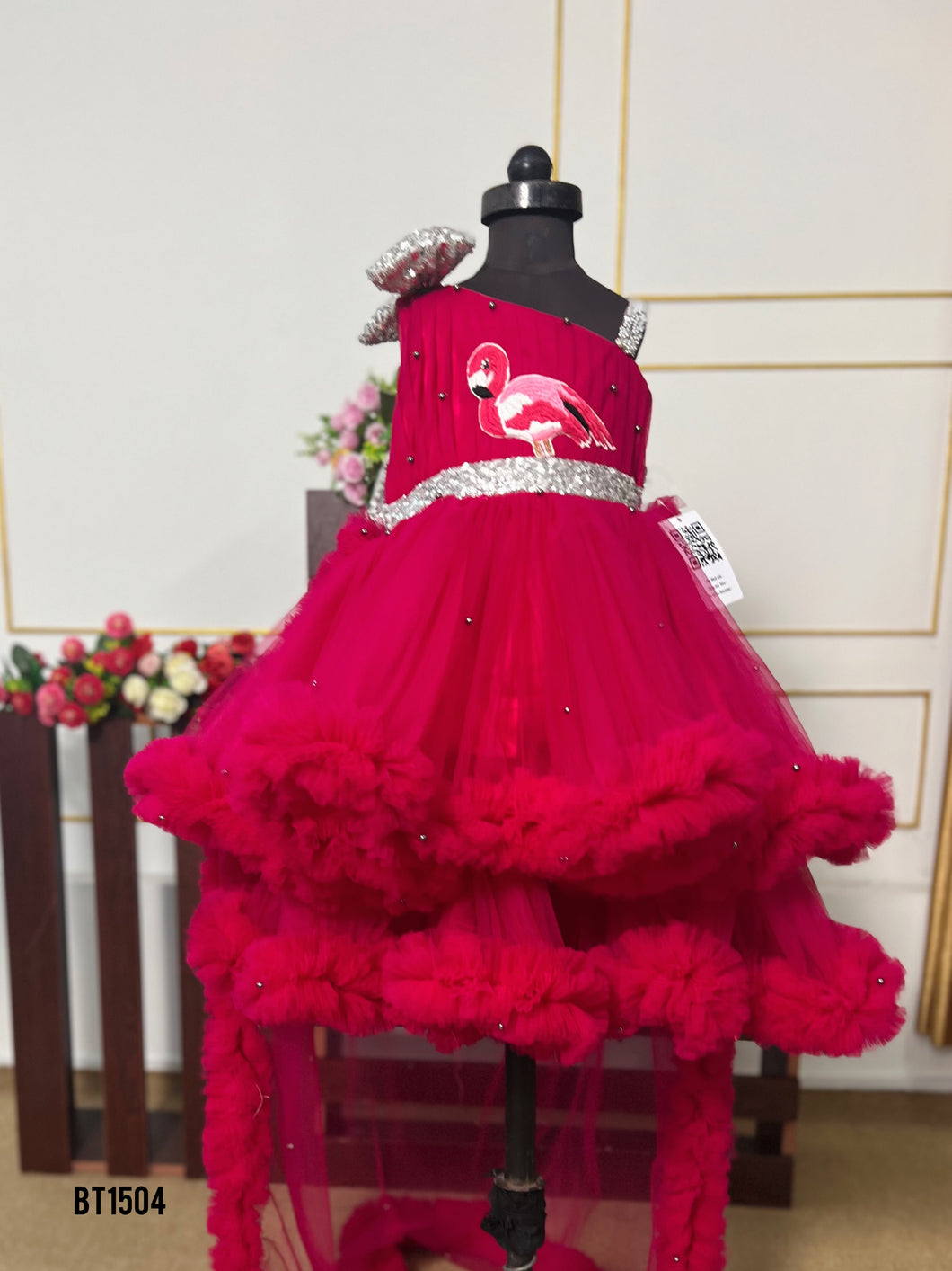 BT1504 Sparkling Flamingo Fiesta Dress