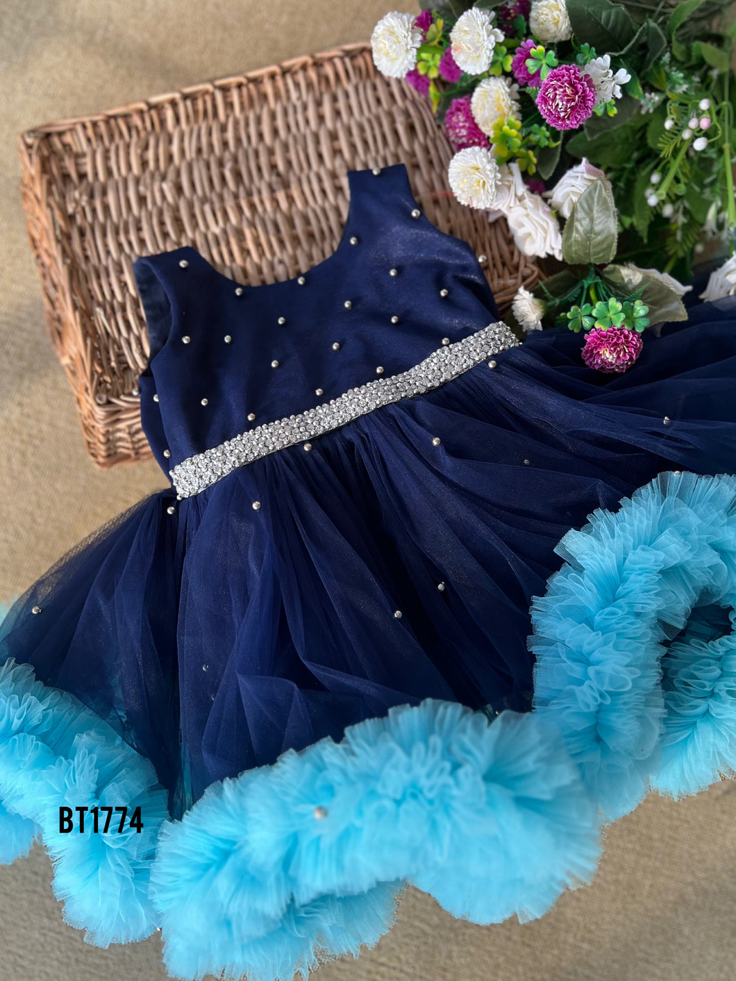 BT1774 Midnight Starlight Tulle Dress