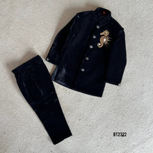 Load image into Gallery viewer, BT2322 🐉 Midnight Majesty Black Jodhpuri – A Royal Statement! ✨👑
