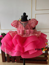Load image into Gallery viewer, BT1506 Girls Bling Crinoline Designer Party wear Frock
