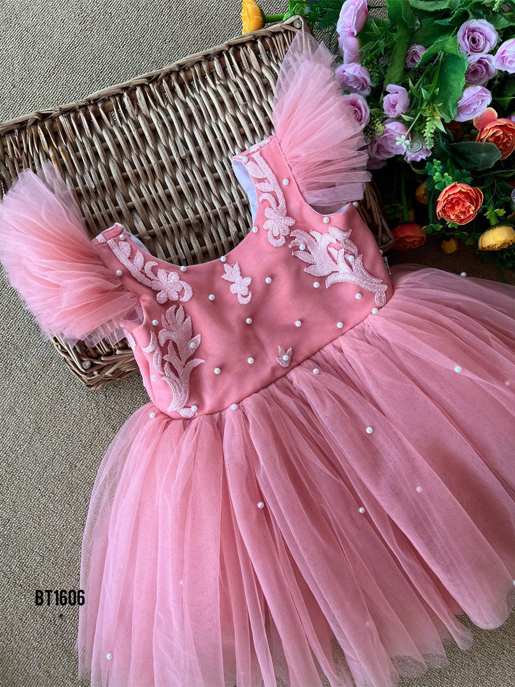 BT1606 Blush Blossom Ballet Dress - Twirl into Delight!