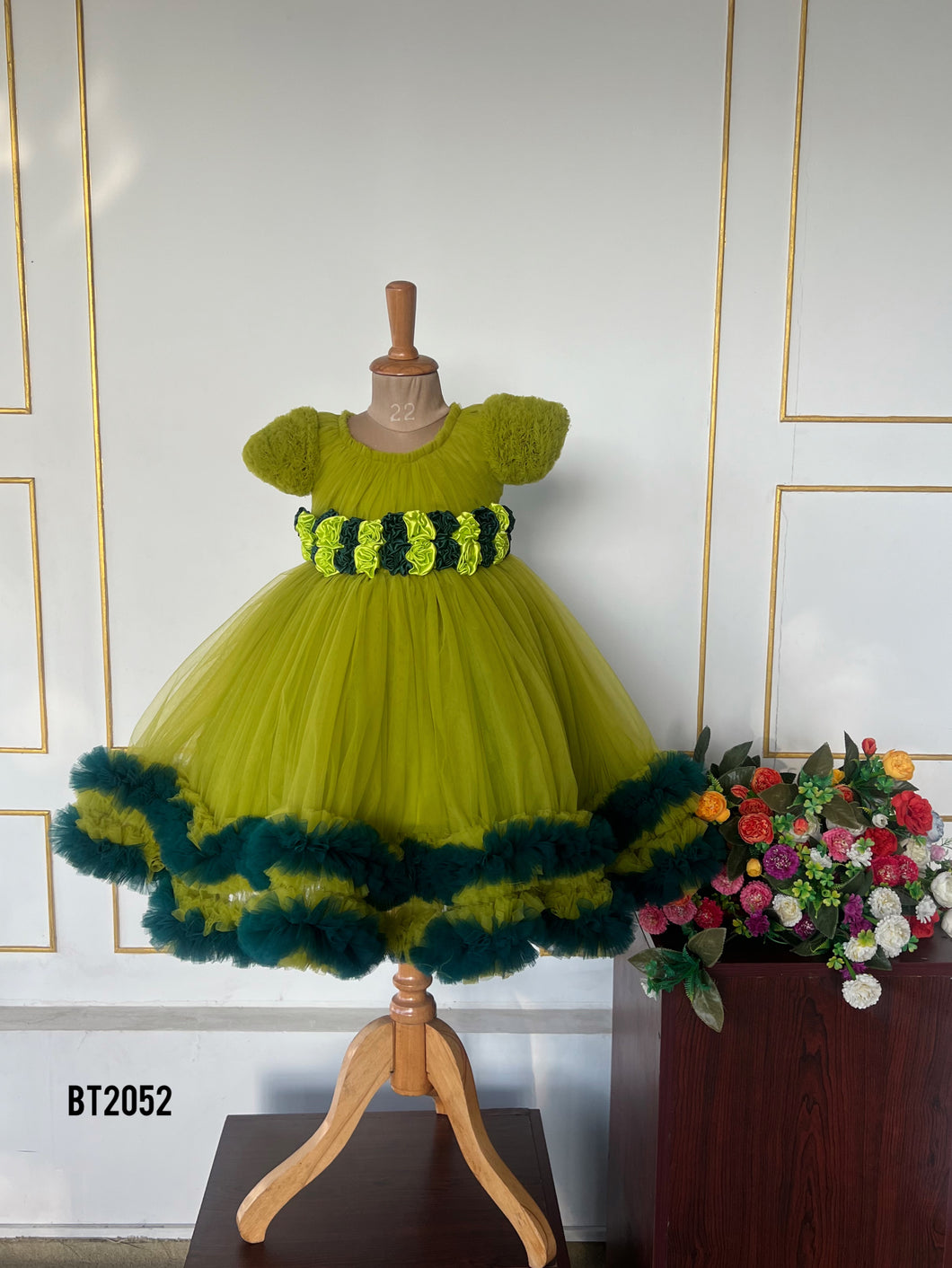 BT2052 🌿 Enchanted Forest Party Dress for Little Princesses 🌿