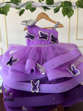 Load image into Gallery viewer, BT1608 Butterfly Theme Luxury Birthday Party Dress For Baby Girls
