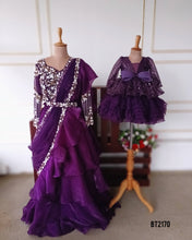 Load image into Gallery viewer, BT2170 Royal Purple Mommy &amp; Me Ensemble 👗✨
