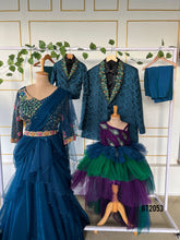 Load image into Gallery viewer, BT2053 🌟 Peacock-Inspired Family Combo for Magical Celebrations 🌟
