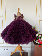 Load image into Gallery viewer, BT2051 💜 Enchanted Plum Princess Dress for Little Queens 💜
