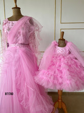 Load image into Gallery viewer, BT1780 Ethereal Pink Blossom Duo - Enchanting Mom &amp; Baby Twinning Party Gowns
