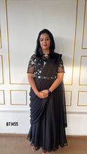 Load image into Gallery viewer, BT1455 Elegant Black Draped  Ensemble - Mommy &amp; Me Edition
